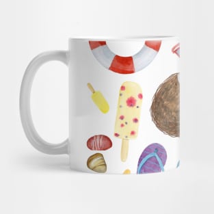 Summer Sunny Beach Colorful Pattern Mug